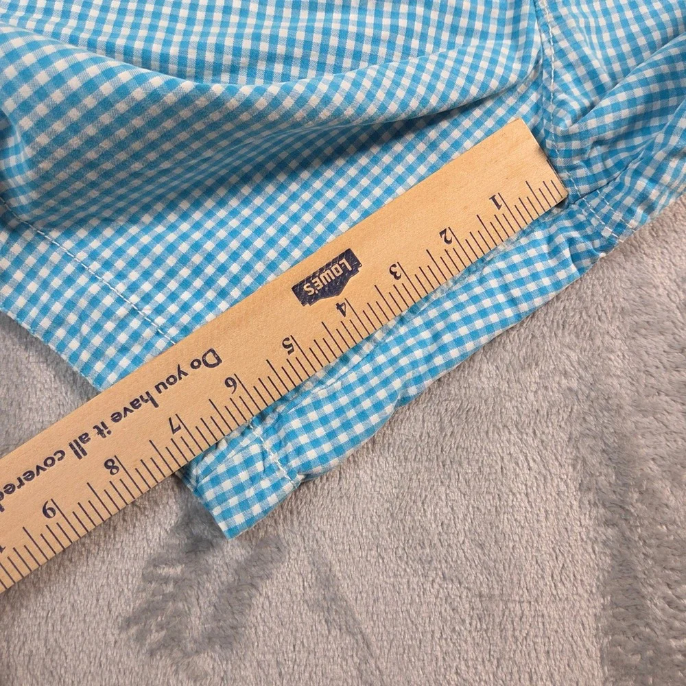 Hollister Gingham Shorts Mens 36 Blue Excellent Classic Preppy Summer Plaid